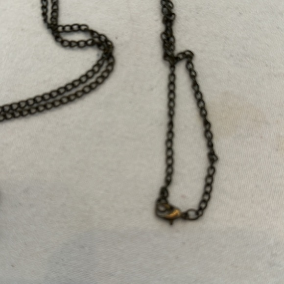 Bronze Boho Peace sign and flower necklace - Picture 3 of 5